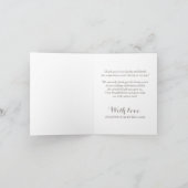 De Foto van het huwelijk dankt u nota neemt van de Bedankkaart (Binnen)