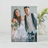 De Foto van het huwelijk enkel Gehuwd het Manuscri Aankondiging (Staand voorkant)