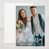 De Foto van het huwelijk enkel Gehuwd het Manuscri Aankondiging (Voorkant / Achterkant)