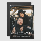 De Foto van het huwelijk sparen de Datum Magnetisc (Voorkant / Achterkant)