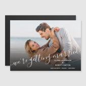 De Foto van het huwelijk sparen de Datum Magnetisc (Voorkant / Achterkant)