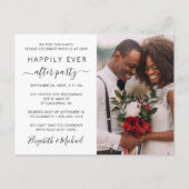 De Foto van het huwelijk vindt gelukkig ooit na pa Uitnodiging Briefkaart (Voorkant)