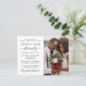 De Foto van het huwelijk vindt gelukkig ooit na pa Uitnodiging Briefkaart (Staand voorkant)
