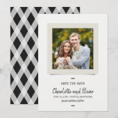 De Foto van het manuscript en van de Schrijfmachin Save The Date (Voorkant / Achterkant)