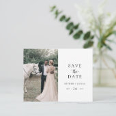 De Foto van het Manuscript sparen de Datum Uitnodiging Briefkaart (Staand voorkant)