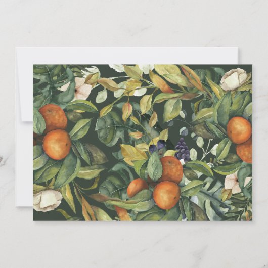 De foto van het manuscript trouwt dank u citrus bo bedankkaart (Achterkant)