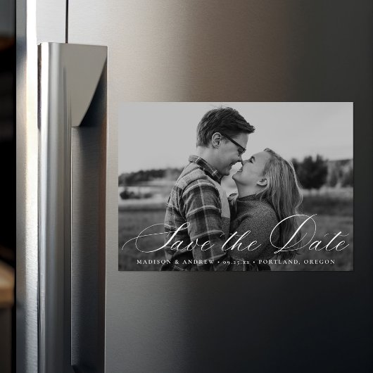 De Foto van het Manuscript van de Kalligrafie van  Magnetische Uitnodiging