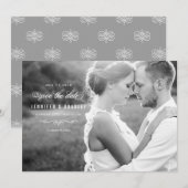 De Foto van het Manuscript van Elegant sparen de D Save The Date (Voorkant / Achterkant)