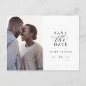 De Foto van het Manuscript van Elegant sparen de D Uitnodiging Briefkaart (Voorkant)