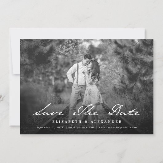 De Foto van het Manuscript van het Handschrift sp Save The Date (Voorkant)