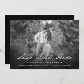 De Foto van het Manuscript van het Handschrift sp Save The Date (Voorkant / Achterkant)