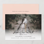 De  Foto van het Manuscript van het Handschrift sp Save The Date (Voorkant / Achterkant)