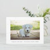 De Foto van het Nieuwjaar van sterren en van het Feestdagenkaart (Staand voorkant)