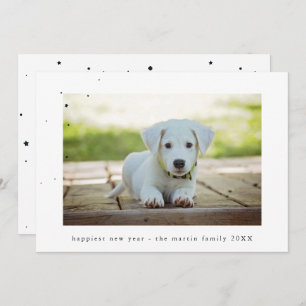 De Foto van het Nieuwjaar van sterren en van het Feestdagenkaart