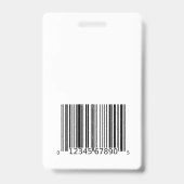 De Foto van het personeel identiteitskaart met de  Badge (Achterkant)