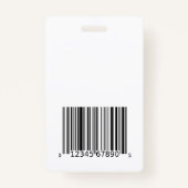 De Foto van het personeel identiteitskaart met de  Badge (Achterkant)