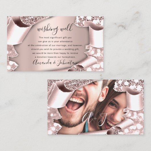 De foto van het Roos van de Uitnodiging van het We (Voorkant / Achterkant)