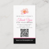 De foto van het schoonheidsbedrijf herhaalt bedrij visitekaartje (Voorkant)