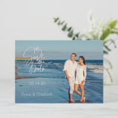 De Foto van het spoor sparen de Datum Save The Date (Staand voorkant)