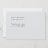 De Foto van het spoor sparen de Datum Save The Date (Achterkant)