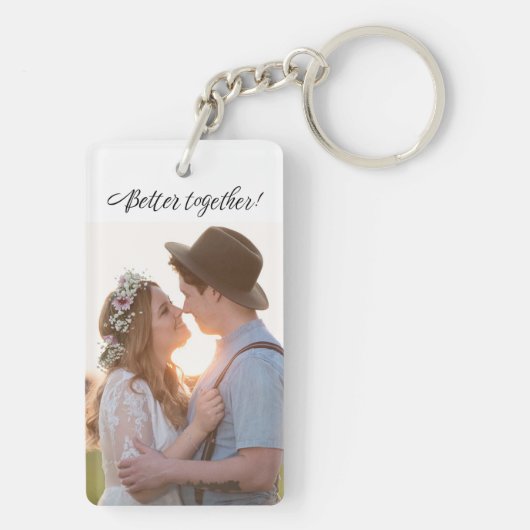 De Foto van het Verloving van het manuscript beter Sleutelhanger (achterkant)