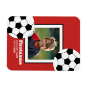 De Foto van het voetbal voegt Jouw naam toe - kan  Magneet (Horizontaal)