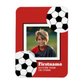 De Foto van het voetbal voegt Jouw naam toe - kan  Magneet (Verticaal)