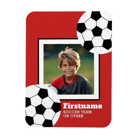 De Foto van het voetbal voegt Jouw naam toe - kan  Magneet (Verticaal)