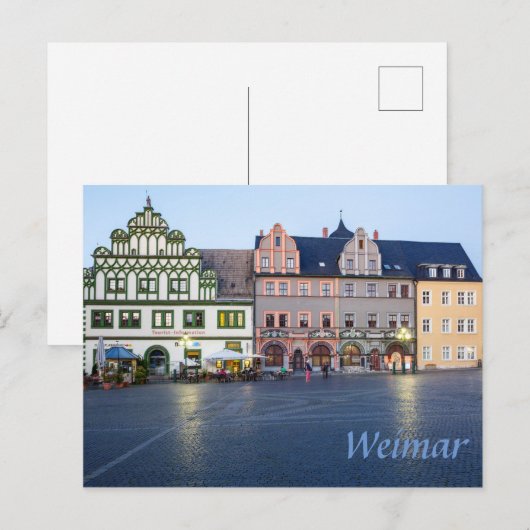 De foto van Marktplatz van Weimar Briefkaart (Voorkant / Achterkant)