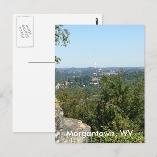 De Foto van Morgantown WV van de Briefkaarten van (Voorkant / Achterkant)