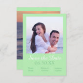 De Foto van Seafoam Verticaal - 3x5 sparen de Datu Save The Date (Voorkant / Achterkant)