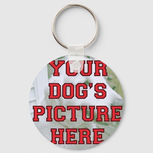 De foto van uw hond Gepersonaliseerd Sleutelhanger (Voorkant)