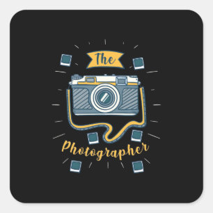 De fotograaf vierkante sticker