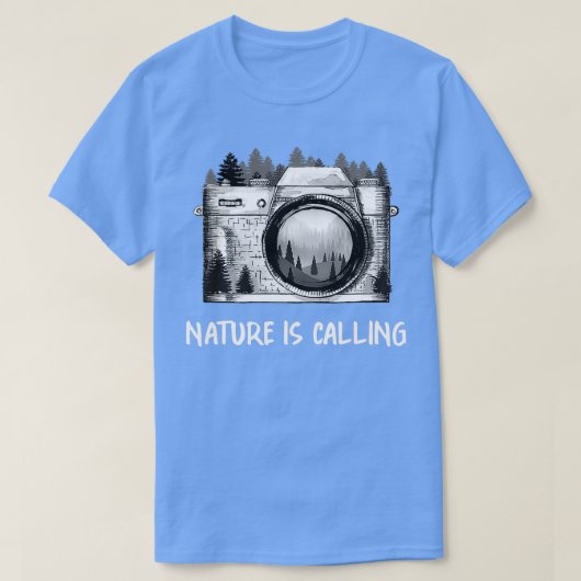 De Fotografie I van de retrografie Natuur roept T-shirt (Design voorkant)