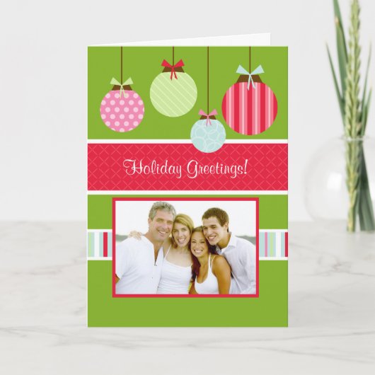 De fotokaart van de vakantie feestdagen kaart (Voorkant)