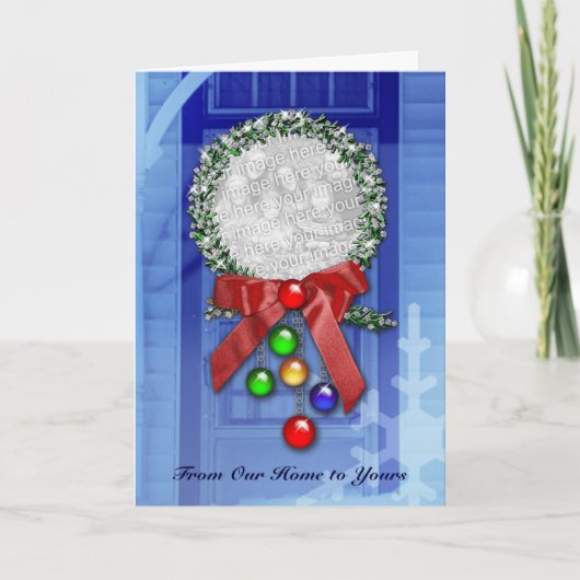 De fotokaart van Kerstmis Feestdagen Kaart (Voorkant)