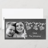 De fotokaart van Kerstmis van Wallies van het bord Feestdagenkaart (Voorkant / Achterkant)