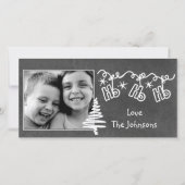 De fotokaart van Kerstmis van Wallies van het bord Feestdagenkaart (Voorkant)