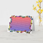 De fotokaart van kleurpotloden kaart (Gele Bloem)