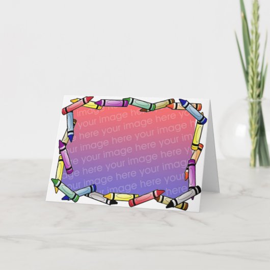 De fotokaart van kleurpotloden kaart (Voorkant)