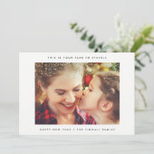 DE FOTOKAART VAN NIEUW JAAR | Minimaal modern goud Feestdagenkaart (Staand voorkant)