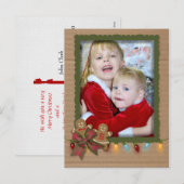 De fotolijst van Kerstmis op karton Feestdagenkaart (Voorkant / Achterkant)