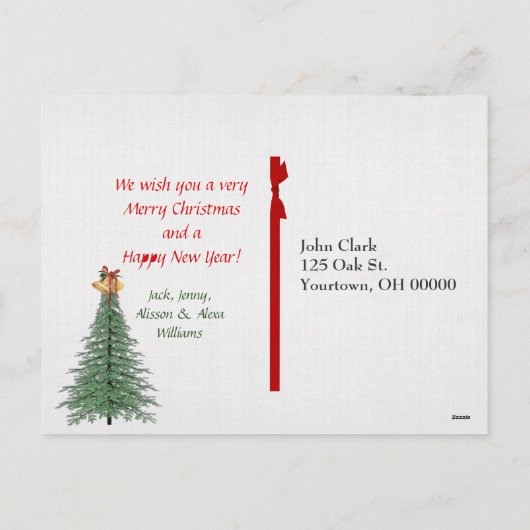 De fotolijst van Kerstmis op karton Feestdagenkaart (Achterkant)