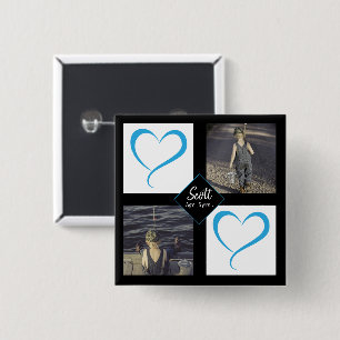 De Foto's van de Liefde van het Jonge Kind DIY Vierkante Button 5,1 Cm