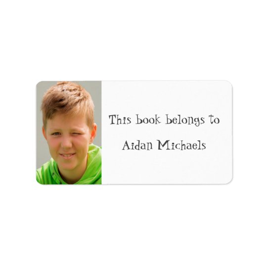 De fotoschoolbook van de douane bookplate addressticker
