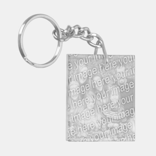 De fotosleutelhanger van de douane met uw afbeeldi sleutelhanger (Voorkant Links)