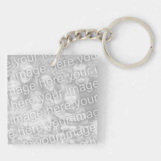De fotosleutelhanger van de douane met uw afbeeldi sleutelhanger (Achterkant)