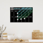 De fotowerknemer van de de kleurensterren van de d poster (Keuken)