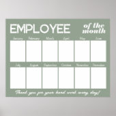 De fotowerknemer van de douane Groene van de Maand Poster (Voorkant)