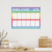 De fotowerknemer van de douane van de maand Kleurr Poster (Keuken)